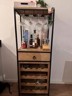 Wijnrekkast/ winerack bar, Huis en Inrichting, Kasten | Vitrinekasten, Ophalen, Zo goed als nieuw, 25 tot 50 cm, Minder dan 100 cm
