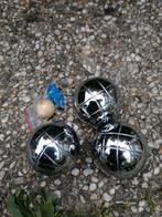 Jeu de boules ballen 3 stuks met balletje en tasje nieuw., Ophalen, Nieuw, Bal