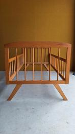 Retro vintage beuken spijlen ledikant, ledikantje, bedje, Gebruikt, Vintage, Ophalen of Verzenden, Ledikant