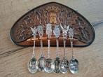 Antiek lepelrekje met zilveren lepeltjes Middelburg Zeeland, Antiek en Kunst, Ophalen of Verzenden, Zilver