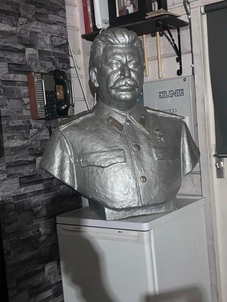 Stalin Buste - Zilverkleurig, Verzamelen, Militaria | Tweede Wereldoorlog, Ophalen