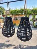 Rotan windlicht, Ophalen, Zo goed als nieuw, Zwart