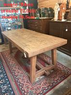 Massieve houten eettafel, Ophalen, 50 tot 100 cm, Zo goed als nieuw, Vijf personen of meer