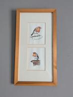 Schilderij roodborstjes, Ophalen of Verzenden