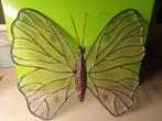 Sierfiguur - Vlinder 1 (30x28cm) metaal, Tuin en Terras, Tuinwanddecoratie, Ophalen of Verzenden, Zo goed als nieuw