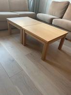 2x Houten Salontafel 60x60, Huis en Inrichting, Tafels | Salontafels, Ophalen, Gebruikt, Vierkant, 50 tot 100 cm