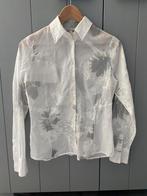 Dames blouse: wit met zilveren 'verfspatten' Mt S Bandolera, Ophalen of Verzenden, Bandolera, Wit, Zo goed als nieuw