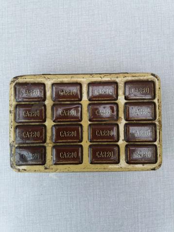 Oud Carro chocolade blik. beschikbaar voor biedingen