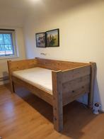 Bed steigerhout 90 x 200, 90 cm, Gebruikt, Eenpersoons, Bruin