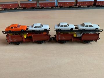 Märklin 4613 H0 Autotransportwagen van de DB + orig. auto's beschikbaar voor biedingen
