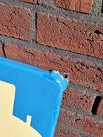 Oud emaille reclame bord Langcat Bussum van BENEGAS🔥, Reclamebord, Gebruikt, ., Ophalen of Verzenden