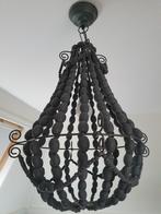 Prachtige Kralen Hanglamp - Antraciet (Diameter 45 cm), Huis en Inrichting, Lampen | Hanglampen, Ophalen of Verzenden, Zo goed als nieuw