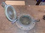 Messing patrijspoort met klep (17 cm)