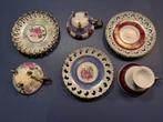Set van 3 franse kop en schotels goud Versailles limoges, Antiek en Kunst, Ophalen of Verzenden