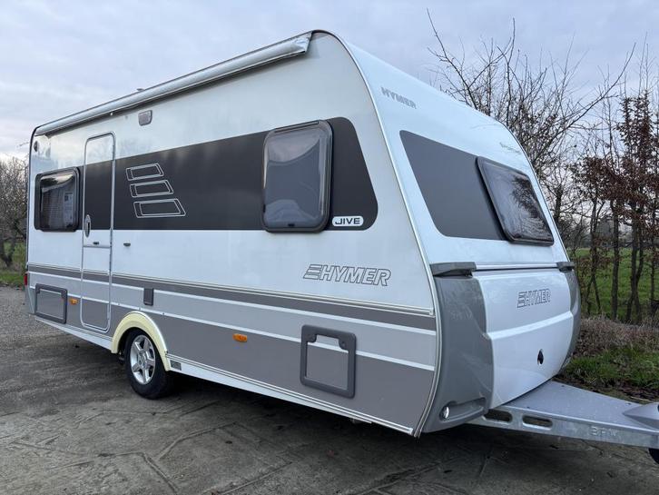 Hymer / Eriba Jive 465 Mover + VT, Caravans en Kamperen, Caravans, Bedrijf, tot en met 4, 1000 - 1250 kg, Rondzit, Hymer, Dwarsbed