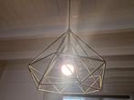 Moderne zwart metalen hanglamp - geometrisch design, Huis en Inrichting, Lampen | Hanglampen, Ophalen, 50 tot 75 cm, Zo goed als nieuw