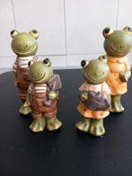Kikkerfamilie beeldjes. 14 cm en 10 cm. hoog., Ophalen, Zo goed als nieuw, Kunststof, Dierenbeeld