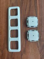 Een Busch Jaeger 4-voudig afdekraam met 2 blindplaten, Ophalen of Verzenden, Gebruikt, Overige typen