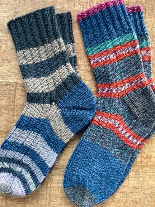 Handgebreide Wollen Sokken Maat 33-34, Kleding | Dames, Sokken en Kousen, Nieuw, Sokken en Kniesokken, Maat 39 t/m 42, Overige kleuren
