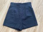 Zara High Waist Bouclé Short Donkerblauw Mt. Xs, Kort, Blauw, Zara, Ophalen of Verzenden