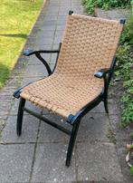 Stoel hout met zitting touw jaren 50 voor V&D., Ophalen, Gebruikt, Zwart, Eén
