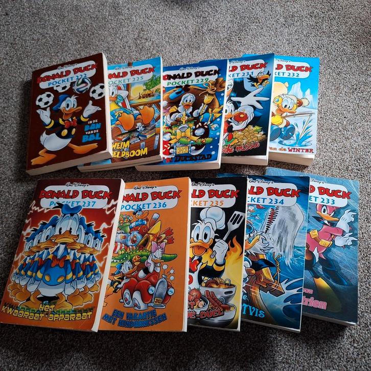 Donald Duck Pockets- 222+225+229+231t/m 237, Boeken, Stripboeken, Gelezen, Meerdere stripboeken, Ophalen of Verzenden