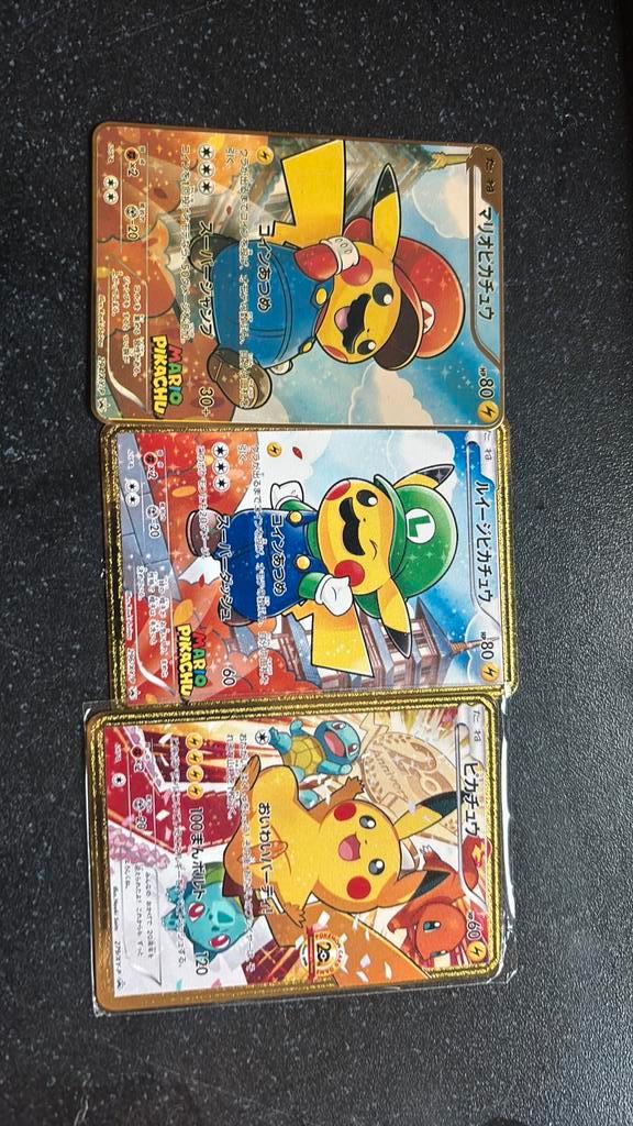 Pokémon Kaarten: Luigi, Mario & 20th Anniversary Pikachu, Hobby en Vrije tijd, Verzamelkaartspellen | Pokémon, Nieuw, Meerdere kaarten