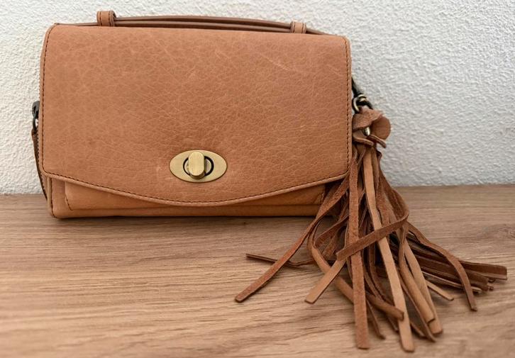 Superleuk en handig tasje Bag2Bag, Sieraden, Tassen en Uiterlijk, Tassen | Schoudertassen, Nieuw, Bruin, Leer, Ophalen of Verzenden