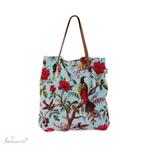 Turquoise shopper tas paradise L in div. kleuren en prints, Sieraden, Tassen en Uiterlijk, Tassen | Damestassen, -, Blauw, -, Shopper