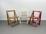 3 x Vintage Trieste Klapstoel, Aldo Jacober, Huis en Inrichting, Ophalen, Gebruikt, Rood, Vijf, Zes of meer stoelen
