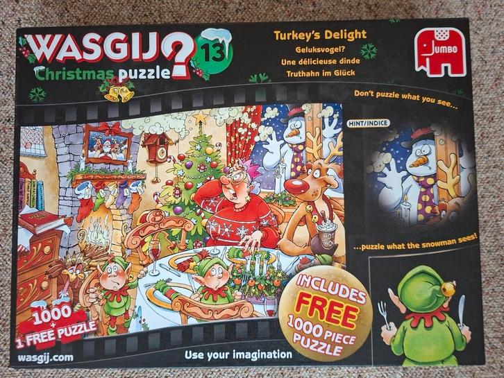 Wasgij Christmas puzzel nr. 13  (1000 stukjes x 2), Hobby en Vrije tijd, Denksport en Puzzels, Zo goed als nieuw, 500 t/m 1500 stukjes