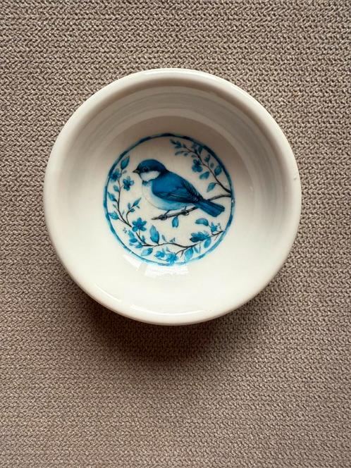Schattig klein Tiger bordje Delfst blauwe vogel, Huis en Inrichting, Woonaccessoires | Overige, Ophalen of Verzenden