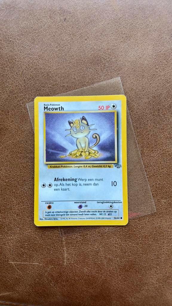 Meowth #56 Pokémon Jungle - NEDERLANDS, Hobby en Vrije tijd, Verzamelkaartspellen | Pokémon, Zo goed als nieuw, Losse kaart, Verzenden