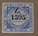 024) SLUITZEGEL STOOM TRAMWEG DEN HAAG SCHEVENINGEN, Ophalen of Verzenden, Treinen