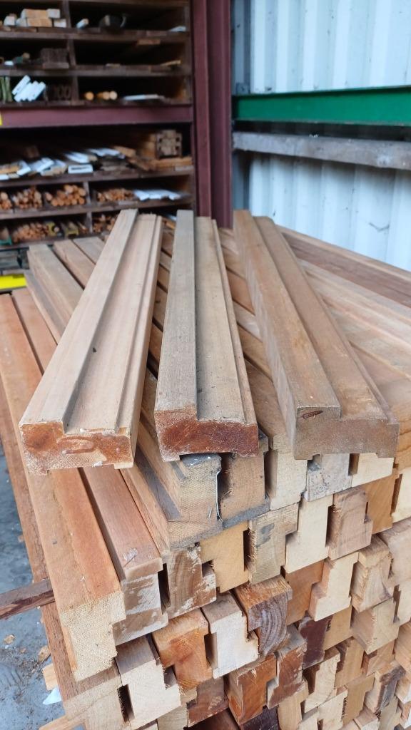 Meranti kozijnhout, slechts €5,- per meter! OPRUIMING!, Doe-het-zelf en Verbouw, Hout en Planken, Nieuw, Ophalen