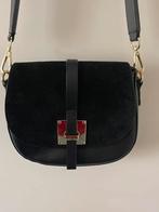 Laura Biassoni Adda schoudertas/crossbody tas zwart, Ophalen of Verzenden, Zo goed als nieuw, Zwart, Leer