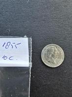 Dubbeltje 1855 Willem III, Koning Willem III, Zilver, Ophalen of Verzenden, 10 cent