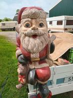 Houten Tuinbeeld Kerstman met Teddybeer - 1 Meter Hoog, Ophalen, Gebruikt, Hout, Overige typen