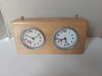 Houten vintage Alpha schaakklok  1960., Een of twee spelers, Ophalen of Verzenden, Gebruikt