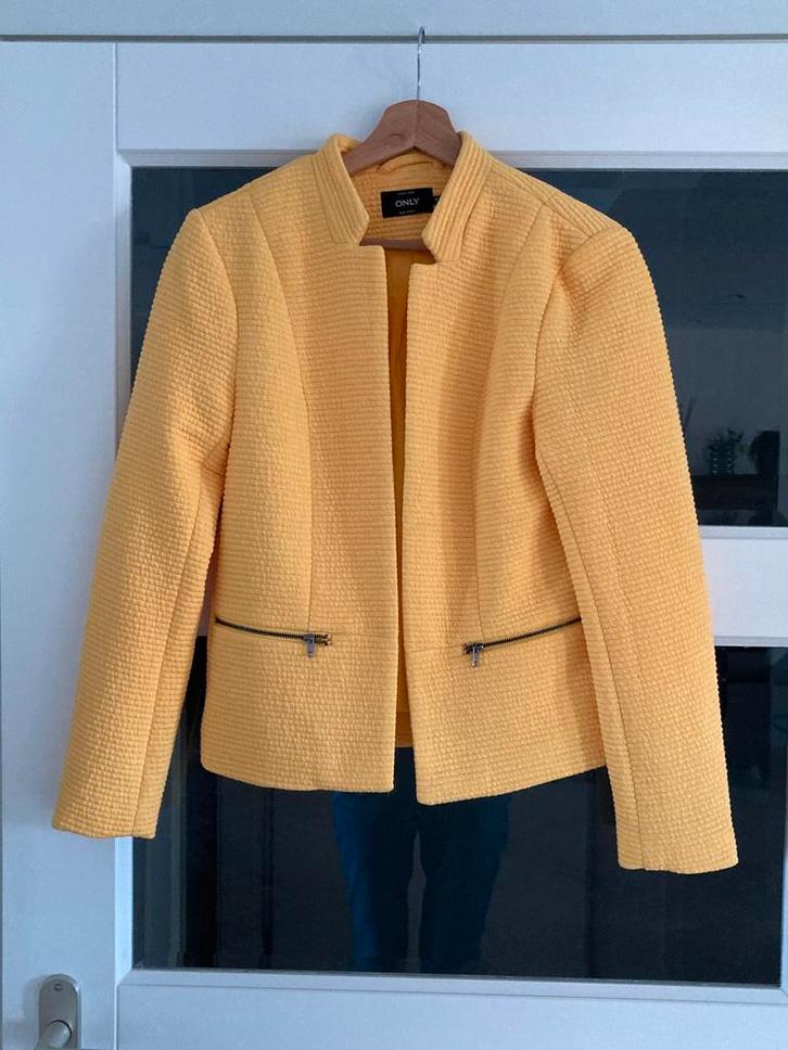 ONLY geel gevoerd blazertje zonder sluiting maat 36/38 NIEUW, Kleding | Dames, Jasjes, Kostuums en Pakken, Nieuw, Jasje, Maat 36 (S)