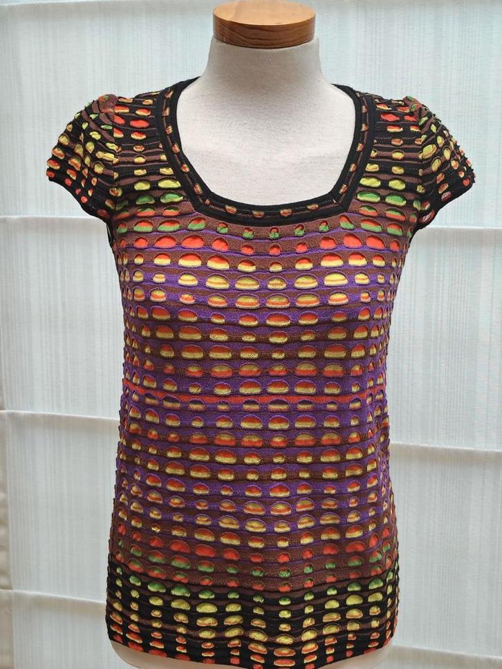 Missoni gebreide top. Zgan. S-M, Kleding | Dames, Tops, Zo goed als nieuw, Maat 38/40 (M), Overige kleuren, Korte mouw, Ophalen of Verzenden
