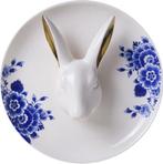 Wandbord 3D konijn / kat en hond - 20 cm,Heinen Delfts blauw, Ophalen of Verzenden, Nieuw