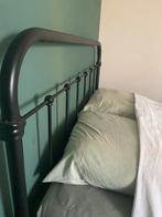 Leen Bakker Bed - Zwart Metaal, 90 cm, Eenpersoons, Zwart, Ophalen of Verzenden
