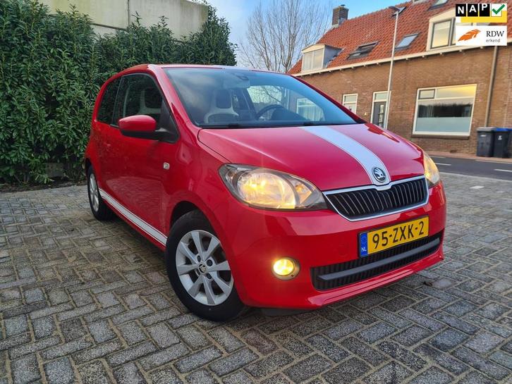 Skoda Citigo 1.0/Leer/Stoelverwarming/Airco/2e Eig/NAP, Auto's, Skoda, Bedrijf, Te koop, Citigo, ABS, Airbags, Airconditioning