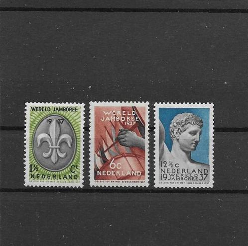 Nederland 1937, NVPH 293 t/m 295, Ongebruikt., Postzegels en Munten, Postzegels | Nederland, Postfris, T/m 1940, Verzenden