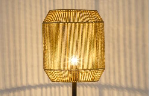Vloerlamp 40W - Handgeweven Scherm van  Touw, Huis en Inrichting, Lampen | Vloerlampen, Nieuw, 150 tot 200 cm, Verzenden