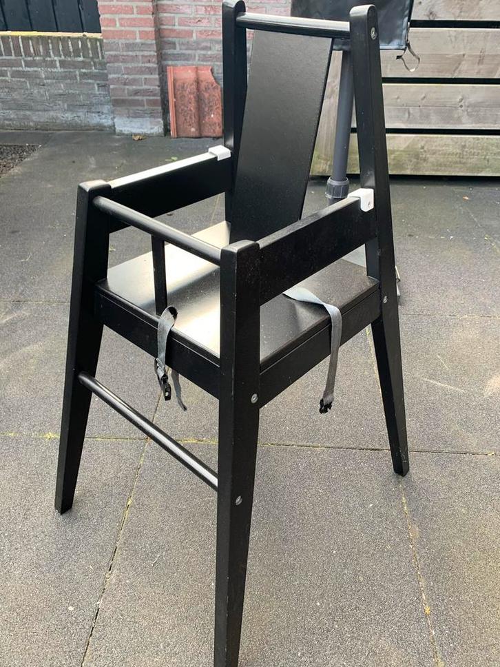 Zwarte Meegroeistoel met Gordel, Kinderen en Baby's, Kinderstoelen, Gebruikt, Meegroeistoel, Gordel(s), Ophalen