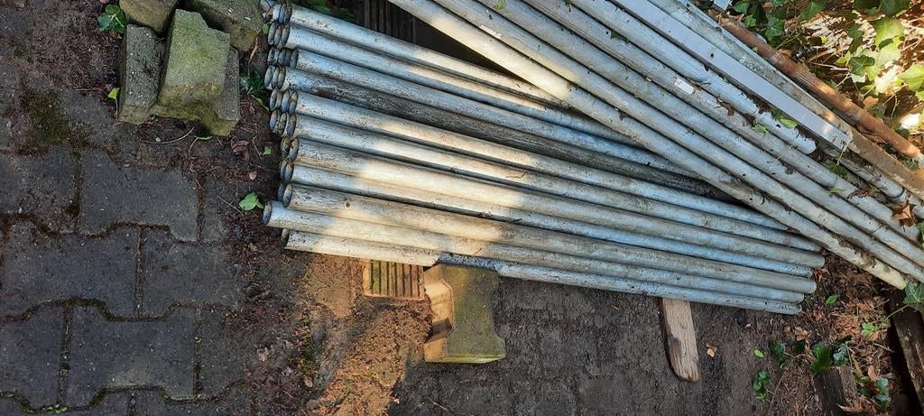 Gegalvaniseerde palen - 48mm, 1.8m, Doe-het-zelf en Verbouw, Compressors, Gebruikt, Ophalen of Verzenden