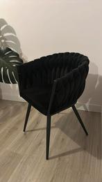 Pole to pole Wave chair (eetkamerstoel) velvet zwart, Huis en Inrichting, Stoelen, Ophalen, Zwart, Zo goed als nieuw, Eén