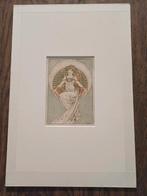 AlphonseMucha originele art nouveau postkaart 1922 IZGST, Ophalen of Verzenden, 1920 tot 1940
